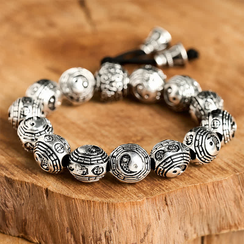 Buddha Stones Kupfer-Bagua-Yin-Yang-Harmonie-Rundperlenarmband - image 2