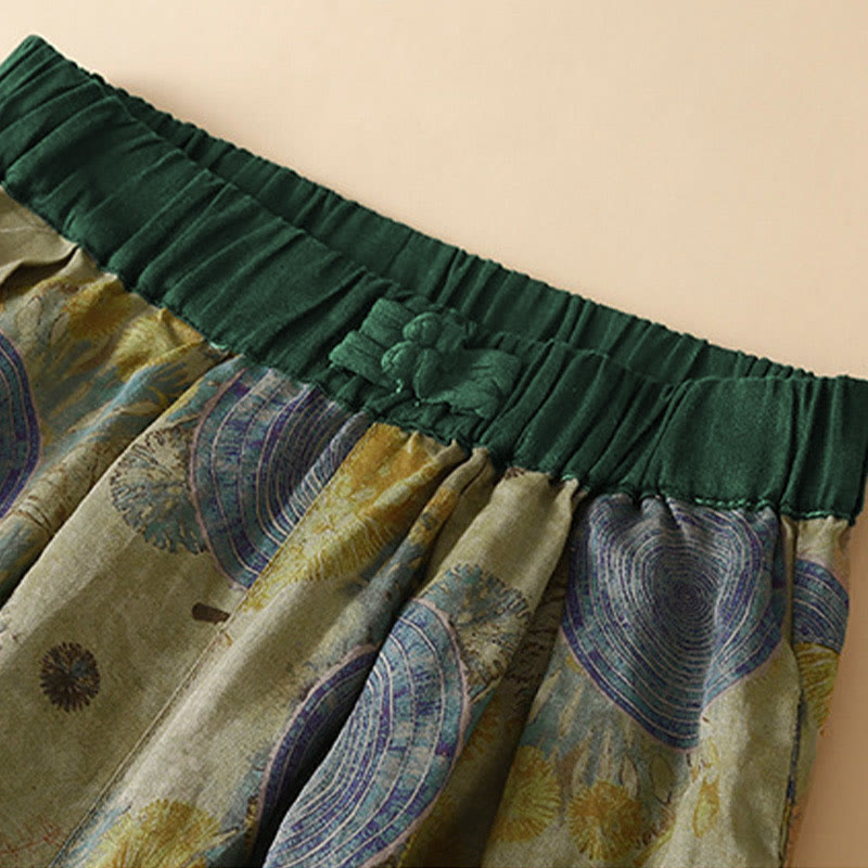 Buddha Stones Retro Casual Chinesische Haremshose für Damen mit Froschknopf-Design und Taschen - image 11