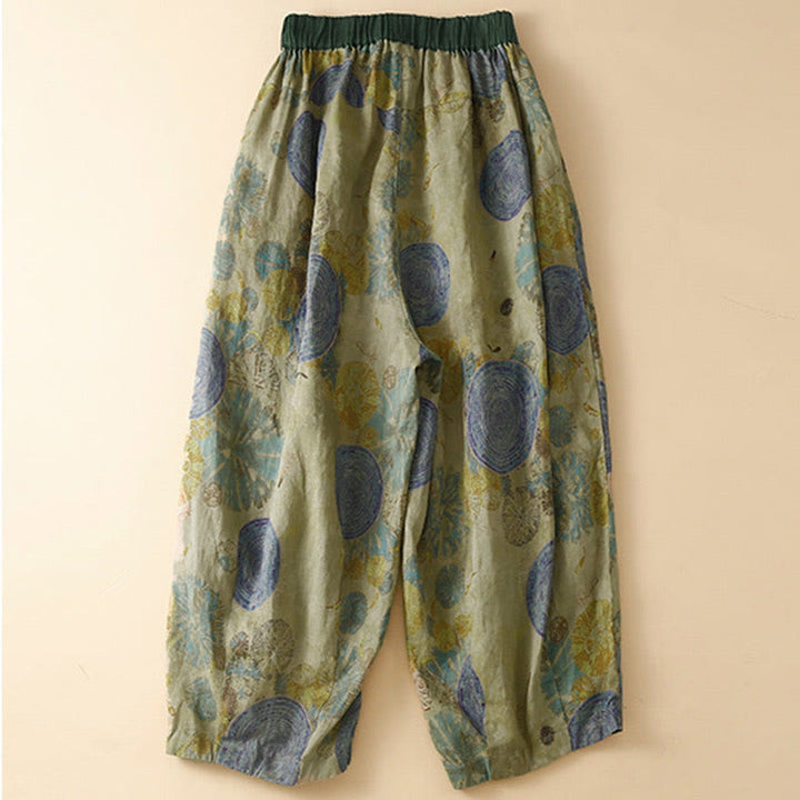 Buddha Stones Retro Casual Chinesische Haremshose für Damen mit Froschknopf-Design und Taschen - image 9