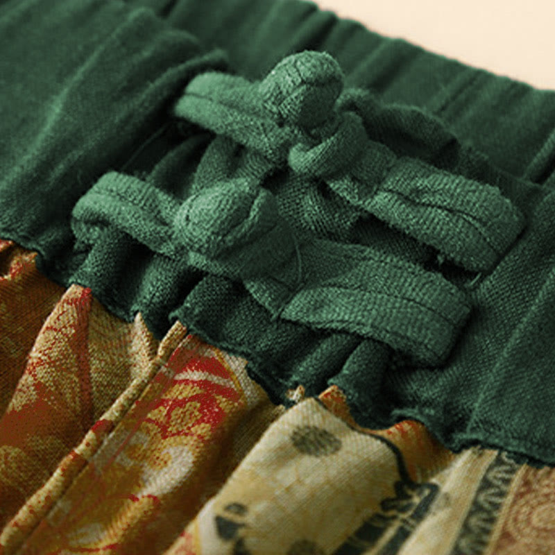 Buddha Stones Retro Casual Chinesische Haremshose für Damen mit Froschknopf-Design und Taschen - image 14