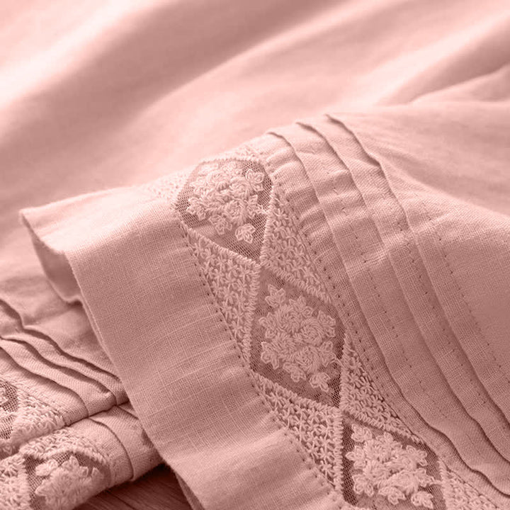Buddha Stones Lässiges, ärmelloses Vintage-Tanktop mit geometrischem Muster, hohlem Saum, Knöpfen am Rücken und aufgesetzter Tasche für Damen. - image 13