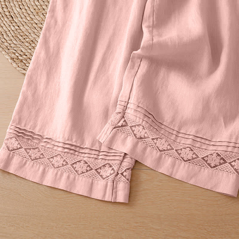 Buddha Stones Lässiges, ärmelloses Vintage-Tanktop mit geometrischem Muster, hohlem Saum, Knöpfen am Rücken und aufgesetzter Tasche für Damen. - image 12