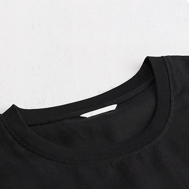 Buddha Stones Lässiges, minimalistisches Kurzarm-T-Shirt für Herren mit aufgesetzter Tasche für den Sommer. - image 7