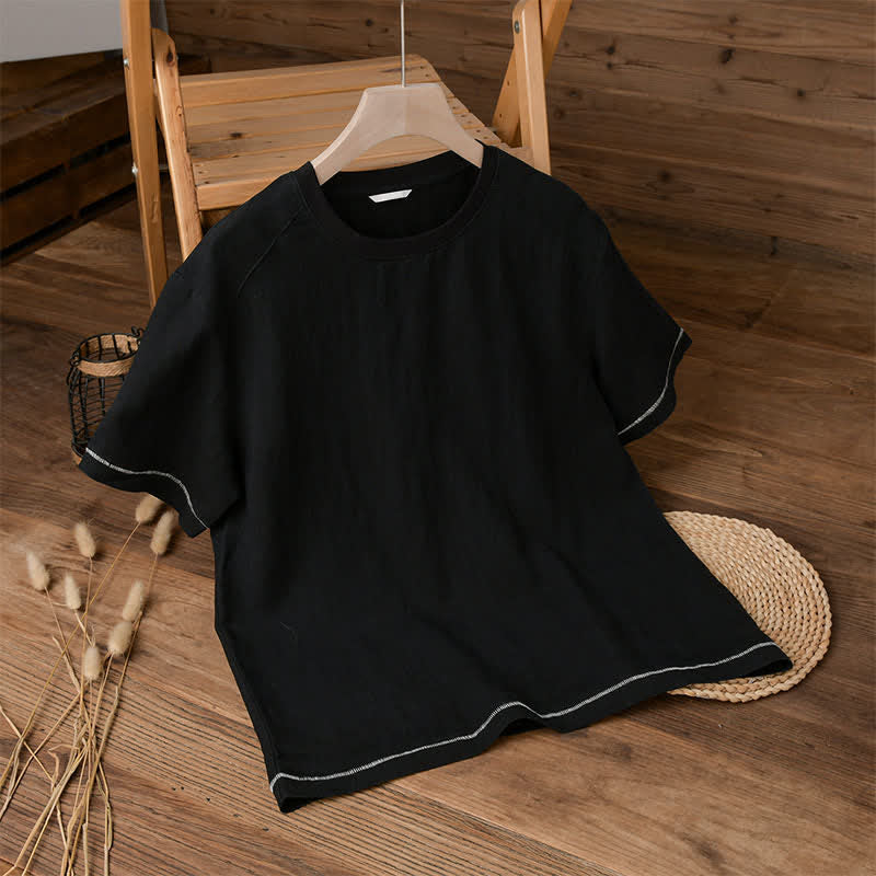 Buddha Stones Lässige, sommerliche Herren-T-Shirts im Vintage-Look mit kurzen Ärmeln - Schwarz - US/UK/AU42, EU52 (3XL) - image 3