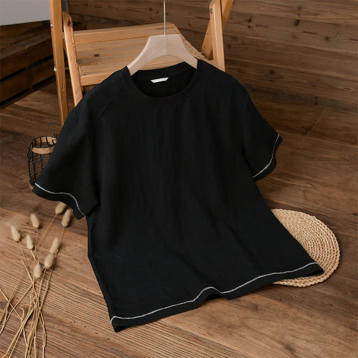 Buddha Stones Lässige, sommerliche Herren-T-Shirts im Vintage-Look mit kurzen Ärmeln - Schwarz - US/UK/AU42, EU52 (3XL) - image 3