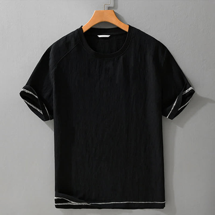 Buddha Stones Lässige, sommerliche Herren-T-Shirts im Vintage-Look mit kurzen Ärmeln - image 4