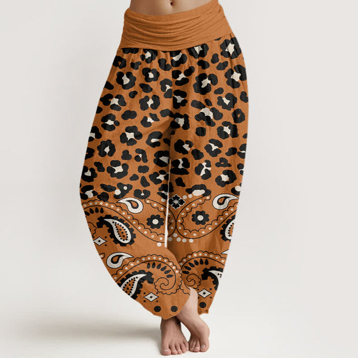 Buddha Stones Damen-Haremshose aus Baumwolle mit olivgrünem Leoparden-Paisley-Muster und elastischem Bund - Peru - US16, UK/AU20, EU48 (3XL) - image 8
