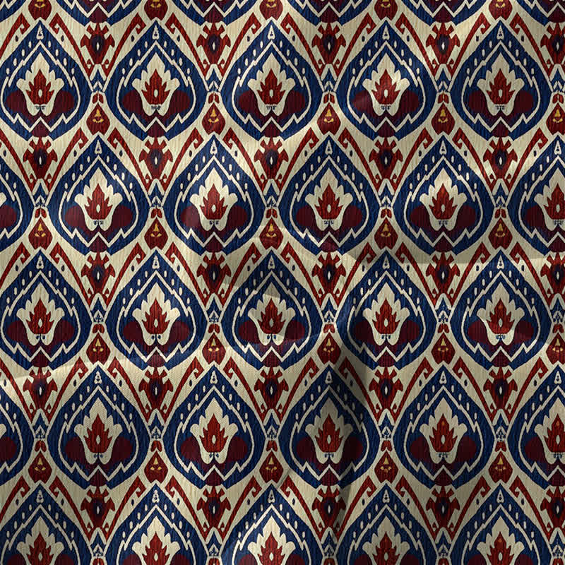 Buddha Stones Sommerliches, lässiges, ärmelloses Midikleid für Damen mit Taschen im Boho-Stil und geometrischem Ikat-Muster - image 3