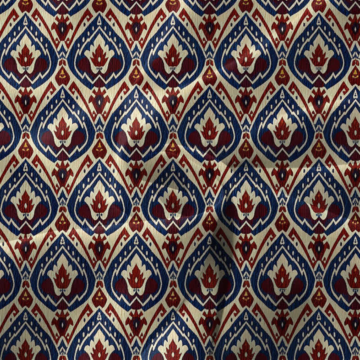 Buddha Stones Sommerliches, lässiges, ärmelloses Midikleid für Damen mit Taschen im Boho-Stil und geometrischem Ikat-Muster - image 3