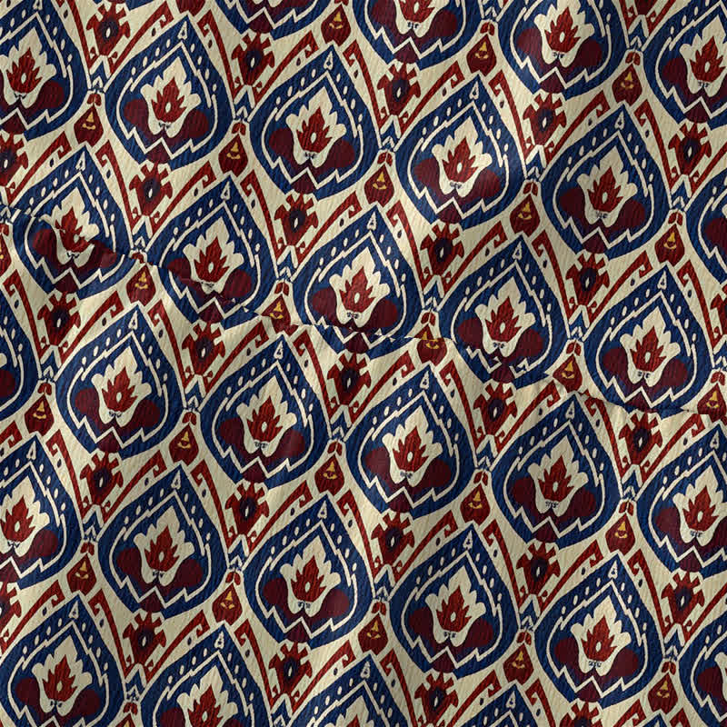 Buddha Stones Sommerliches, lässiges, ärmelloses Midikleid für Damen mit Taschen im Boho-Stil und geometrischem Ikat-Muster - image 1