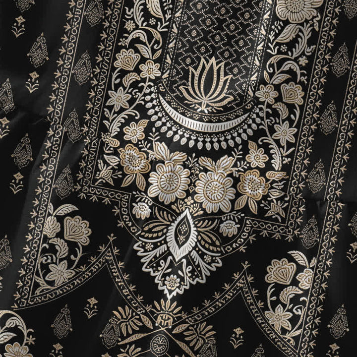 Buddha Stones Lässiges, sommerliches Boho-Midikleid für Damen mit Medaillonmuster, ärmellos und mit Taschen - image 3