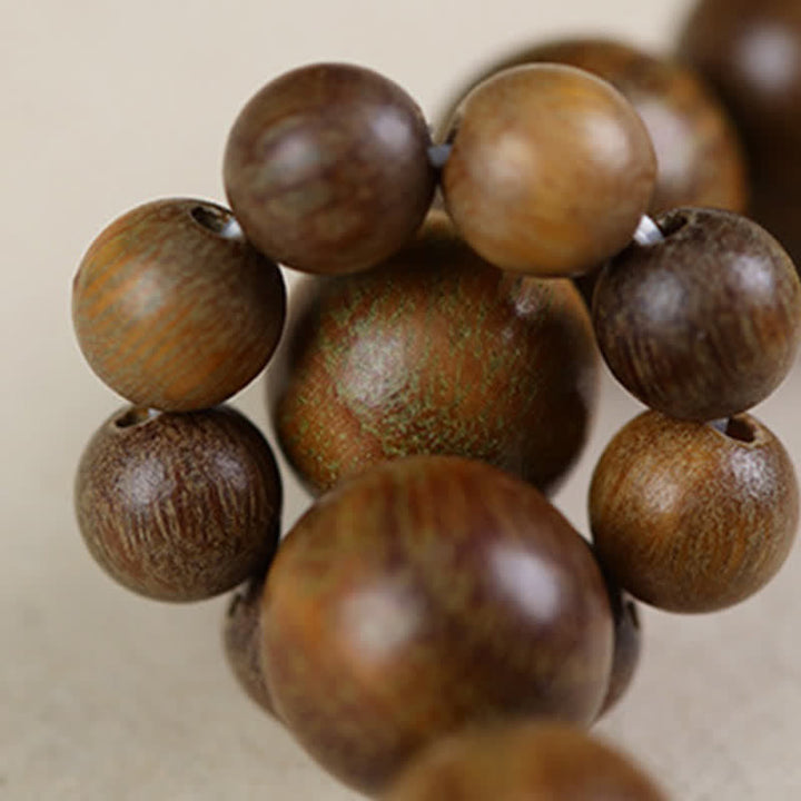 Buddha Stones Armband aus Ebenholz mit Glückskatzenmotiv und Erdungsperlen - image 8