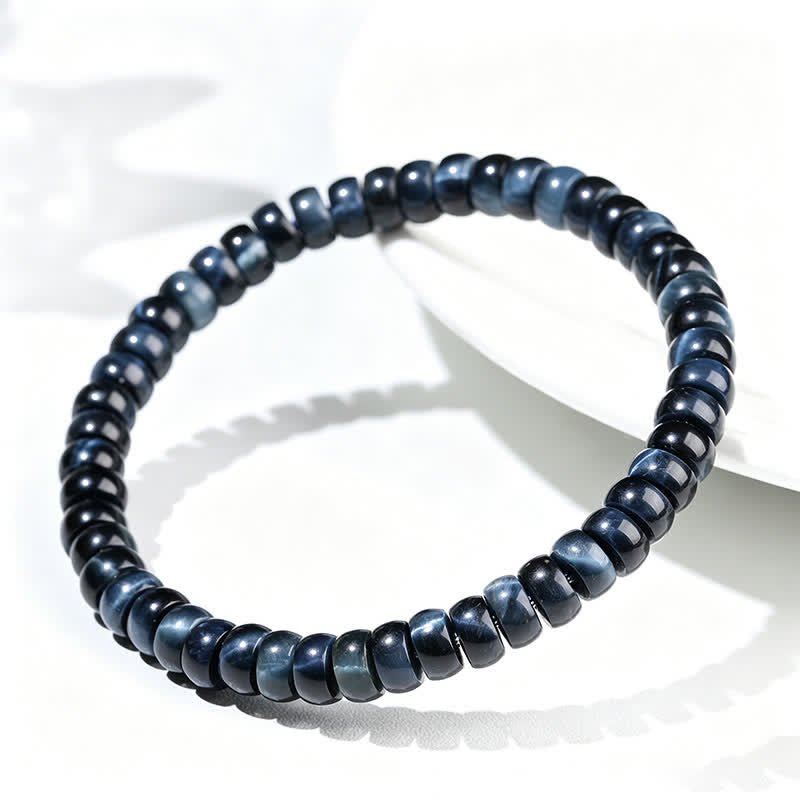 Buddha Stones Armband aus blauen Tigeraugen-Perlen - image 3