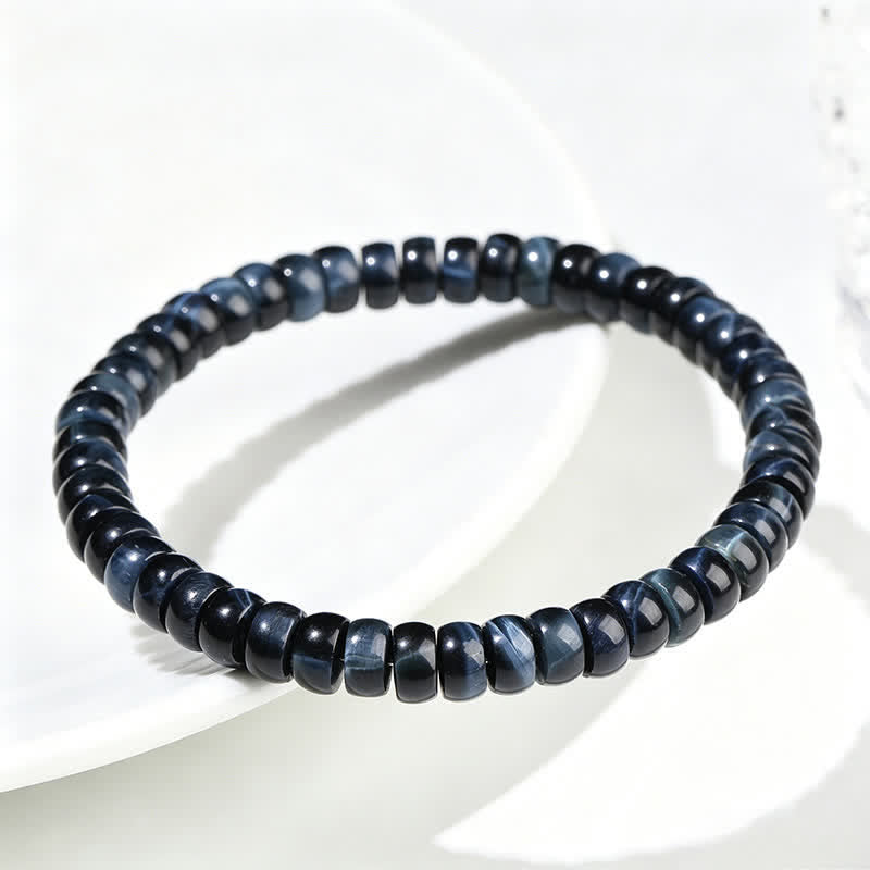 Buddha Stones Armband aus blauen Tigeraugen-Perlen - image 2