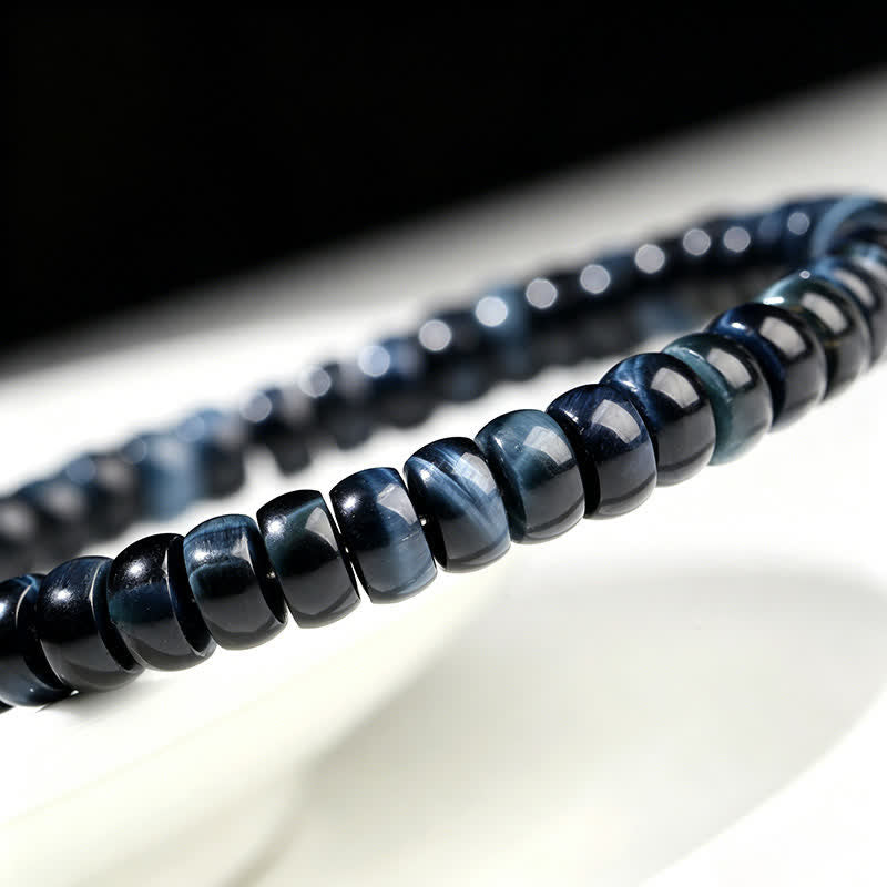 Buddha Stones Armband aus blauen Tigeraugen-Perlen - image 8