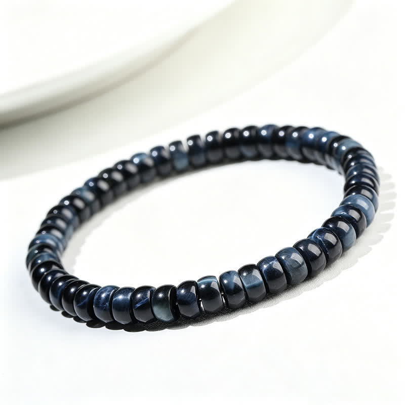 Buddha Stones Armband aus blauen Tigeraugen-Perlen - image 1