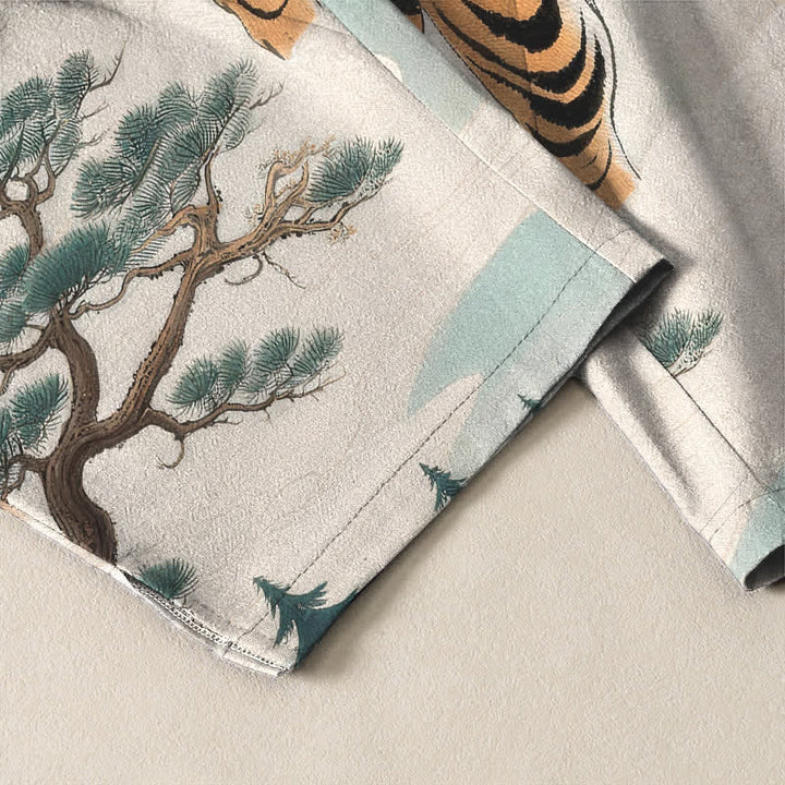 Buddha Stones Herrenhose aus reiner Baumwolle mit Tiger- und Drachenmuster, Kordelzug, schmal zulaufendem Schnitt und Taschen - image 12