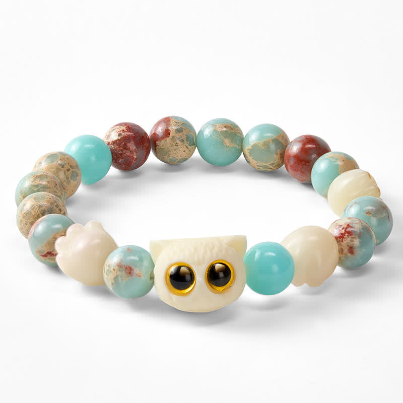 Buddha Stones Shoushan-Stein-Armband mit handgeschnitztem Katzen-Relief-Motiv - image 15