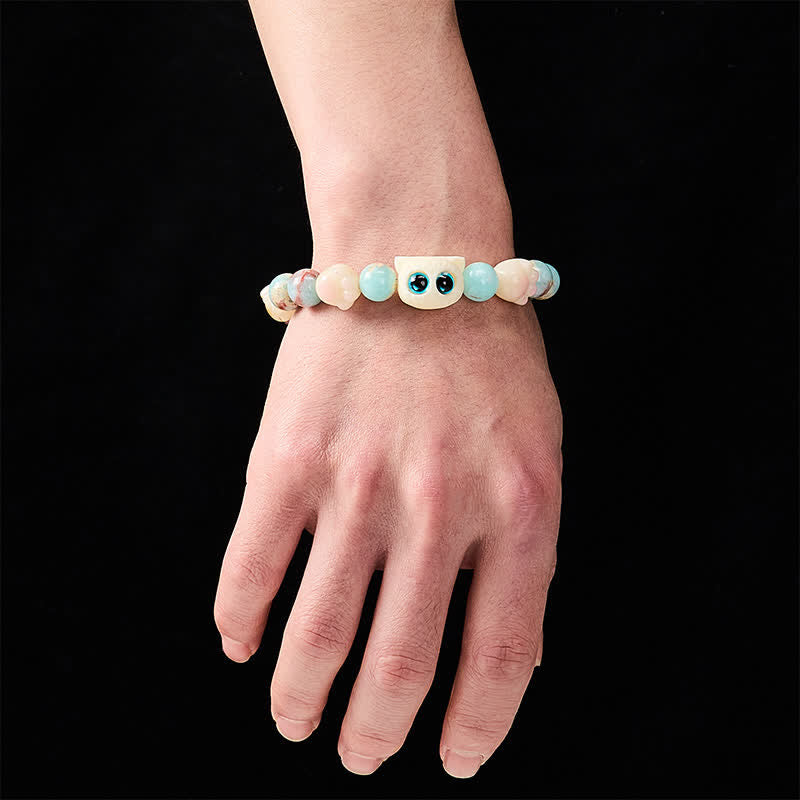 Buddha Stones Shoushan-Stein-Armband mit handgeschnitztem Katzen-Relief-Motiv - image 6