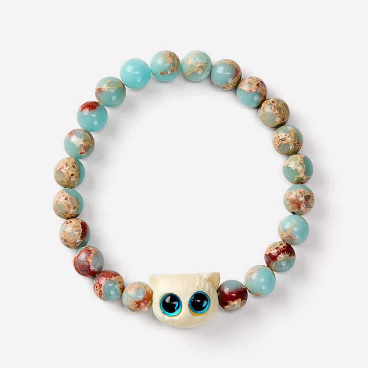 Buddha Stones Shoushan-Armband aus Elfenbein, Frucht und Katze – ein Symbol für Wohlstand - image 2