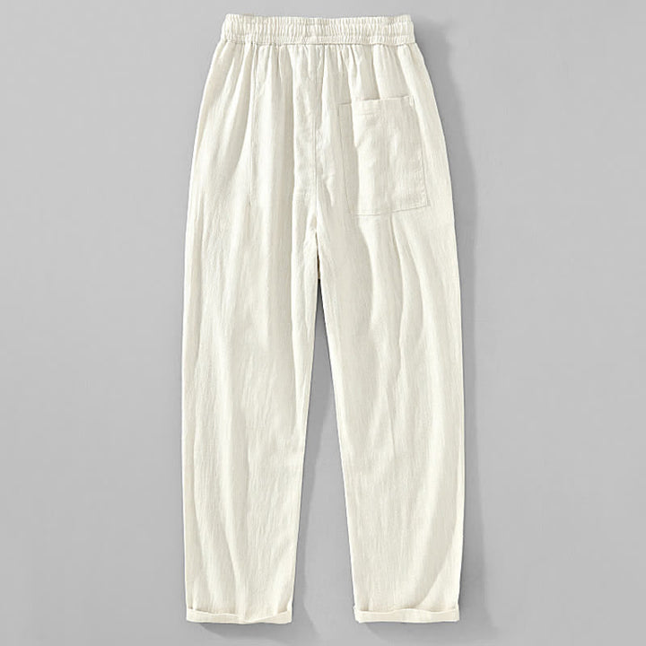 Buddha Stones Lässige, minimalistische Herren-Ankle-Hose mit Kordelzug und Taschen für Frühling und Sommer - image 11