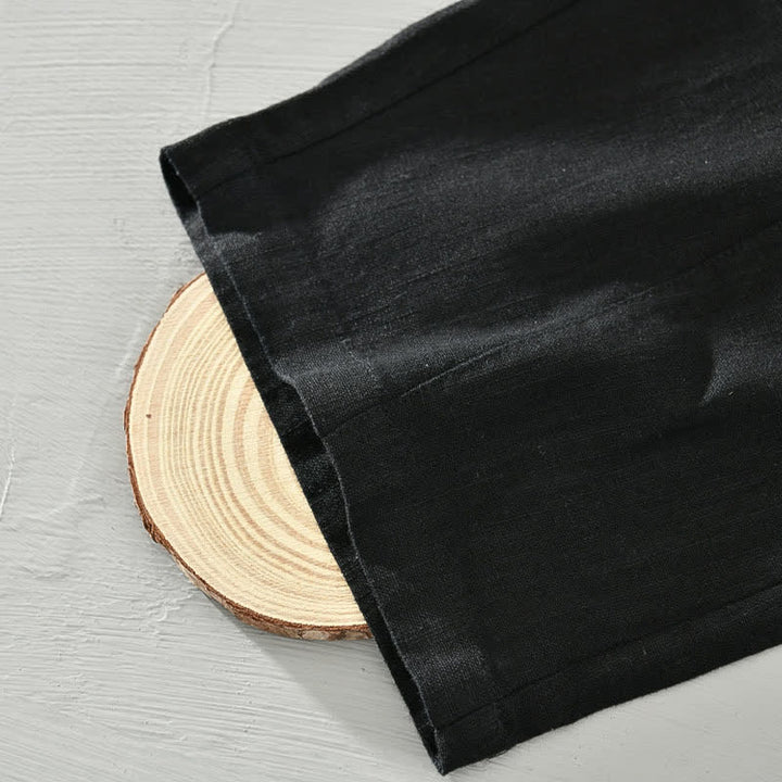 Buddha Stones Lässige, minimalistische Herren-Ankle-Hose mit Kordelzug und Taschen für Frühling und Sommer - image 3
