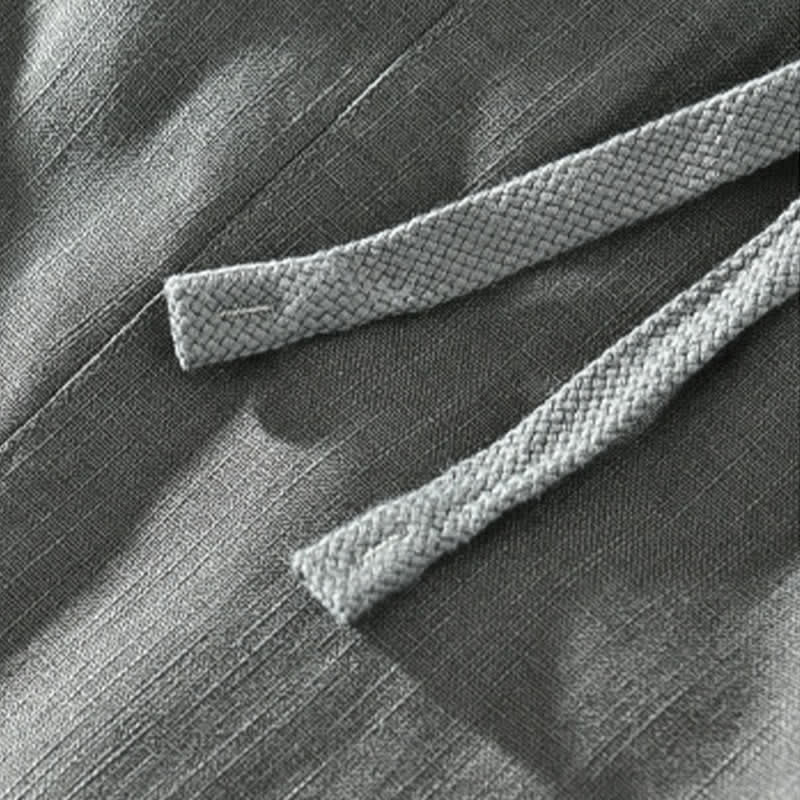 Buddha Stones Lässige, minimalistische Herren-Ankle-Hose mit Kordelzug und Taschen für Frühling und Sommer - image 1