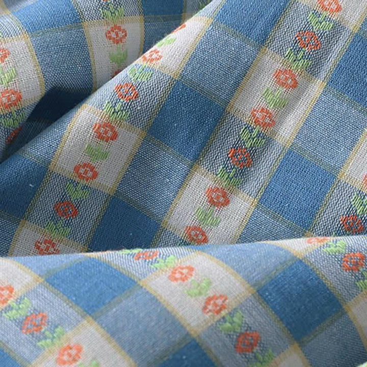Buddha Stones Sommerliches, ärmelloses Damen-Sommerkleid mit Knopfleiste, Kordelzug und Taschen in Vichy-Karo-Optik - image 12