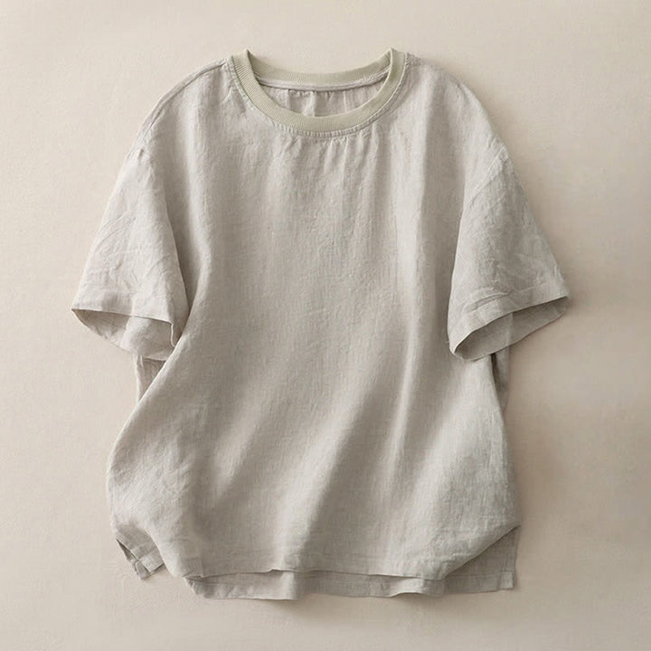 Buddha Stones , schlichtes Design mit Rundhalsausschnitt, Kurzarm-T-Shirt aus Polyester für Damen - Leinen - US14, UK/AU18, EU46 (2XL) - image 24