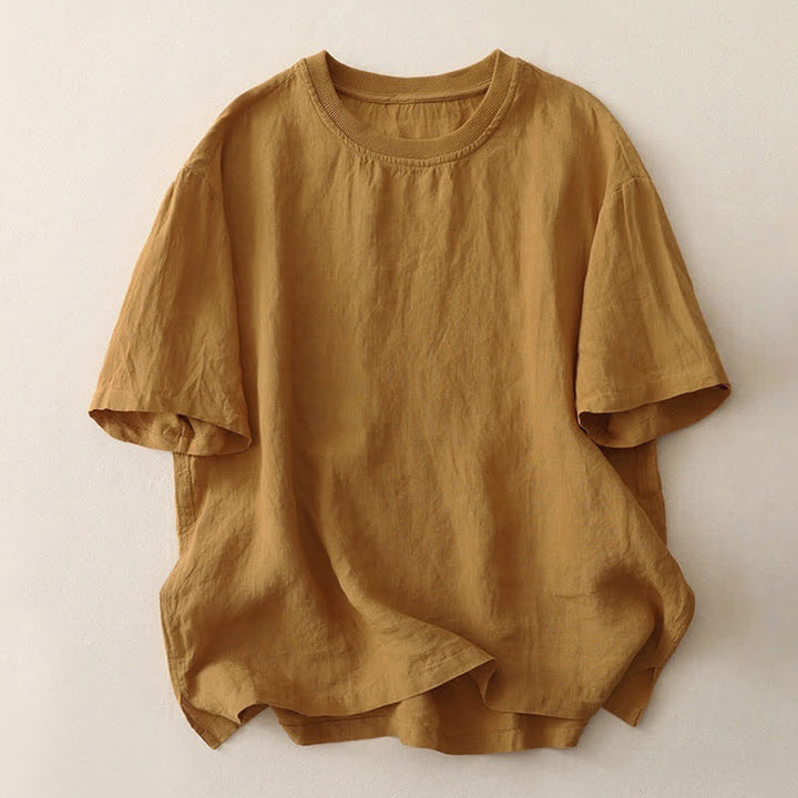 Buddha Stones , schlichtes Design mit Rundhalsausschnitt, Kurzarm-T-Shirt aus Polyester für Damen - Goldrute - US14, UK/AU18, EU46 (2XL) - image 12