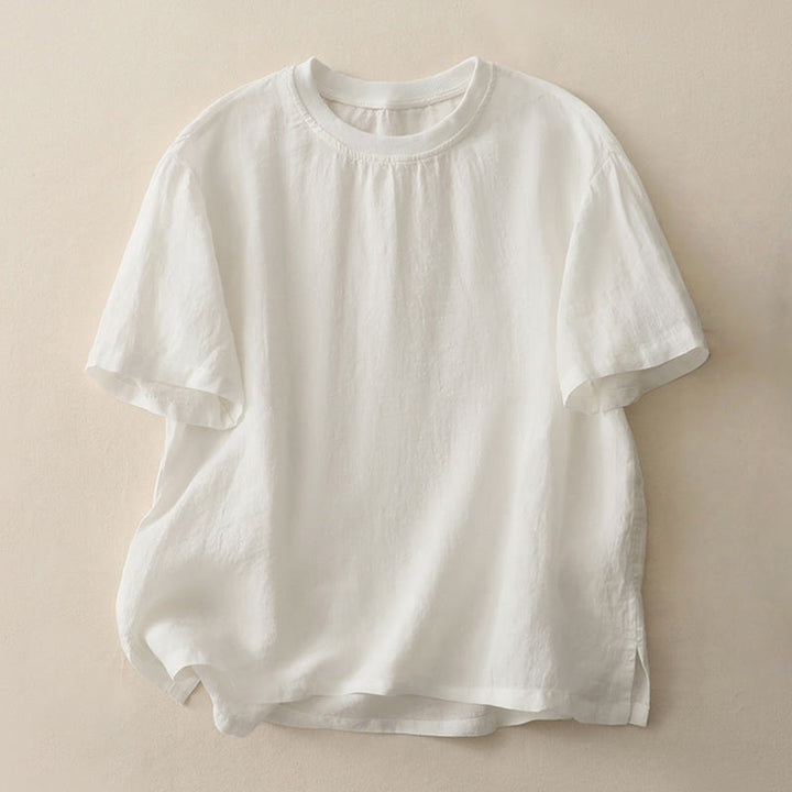 Buddha Stones -T-Shirt mit schlichtem Rundhalsausschnitt und kurzen Ärmeln für Damen - Schnee - US14, UK/AU18, EU46 (2XL) - image 4