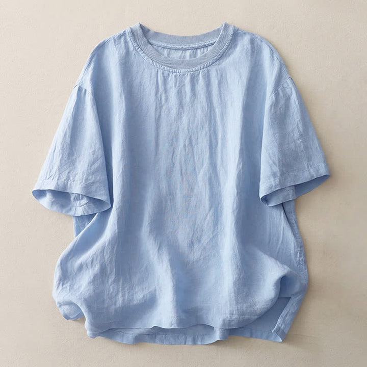 Buddha Stones -T-Shirt mit schlichtem Rundhalsausschnitt und kurzen Ärmeln für Damen - Hellblau - US14, UK/AU18, EU46 (2XL) - image 0