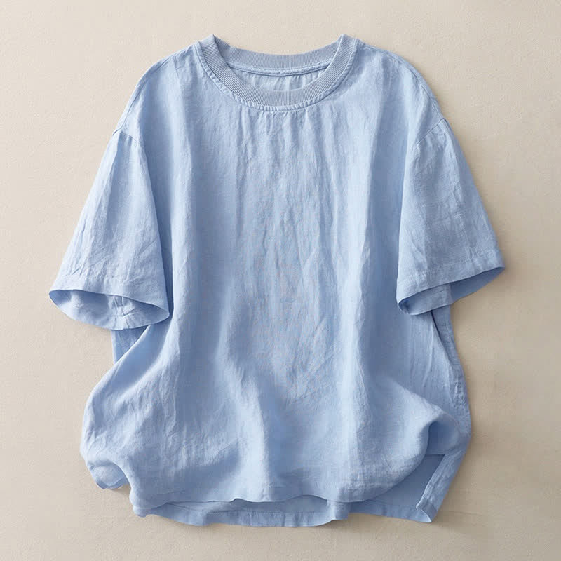 Buddha Stones , schlichtes Design mit Rundhalsausschnitt, Kurzarm-T-Shirt aus Polyester für Damen - Hellblau - US14, UK/AU18, EU46 (2XL) - image 0