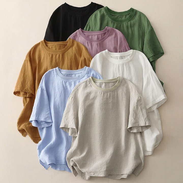 Buddha Stones , schlichtes Design mit Rundhalsausschnitt, Kurzarm-T-Shirt aus Polyester für Damen - image 33