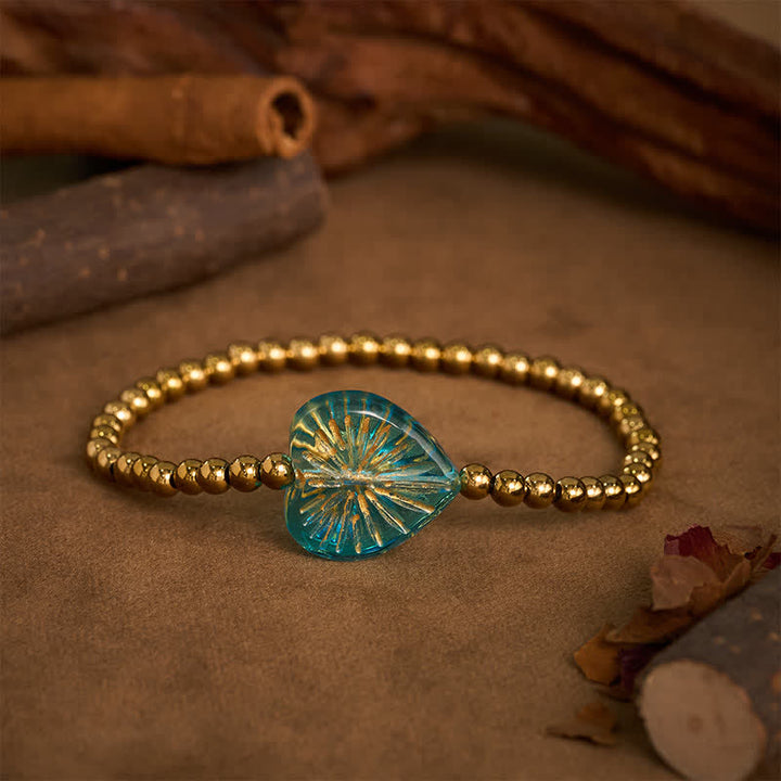Buddha Stones Liuli Herzperlenarmband aus Titanstahl - image 12