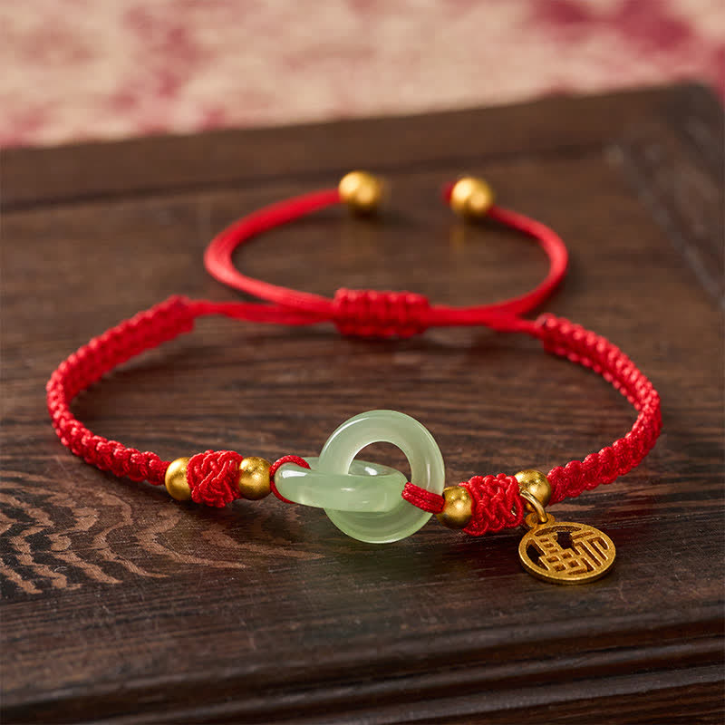 Buddha Stones Kupfernes Liuli Fu Glücks-Armband mit roter Schnur - image 3