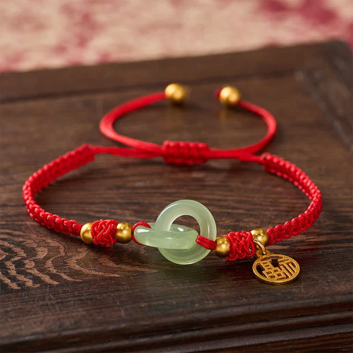 Buddha Stones Kupfernes Liuli Fu Glücks-Armband mit roter Schnur - image 3