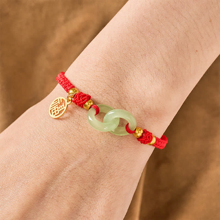 Buddha Stones Kupfernes Liuli Fu Glücks-Armband mit roter Schnur - image 4