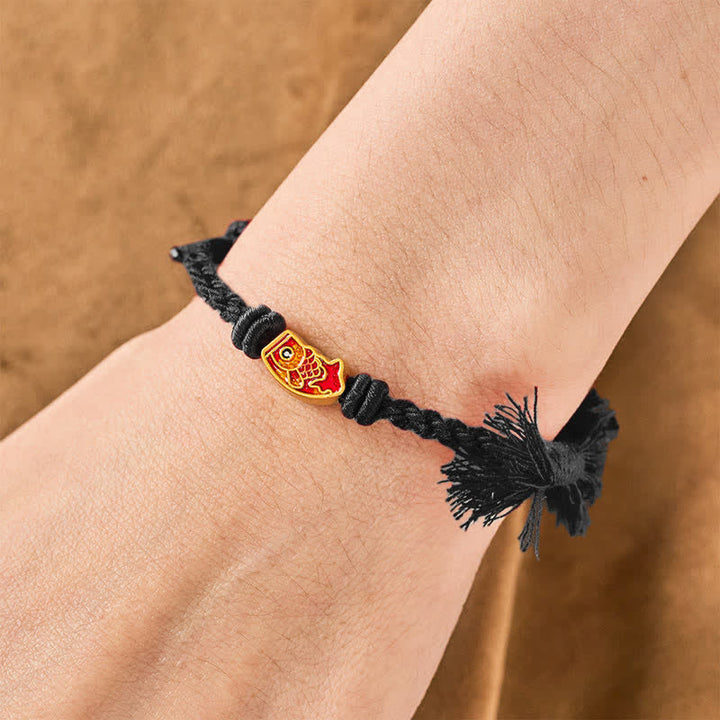 Buddha Stones Glückverheißendes rotes Koi-Fisch-Armband - image 12