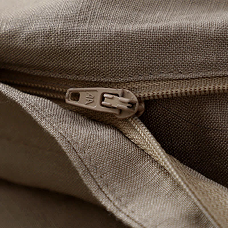 Buddha Stones Damenhose, einfarbig, mit Knopfleiste vorne, elastischem Rücken und Taschen - image 17