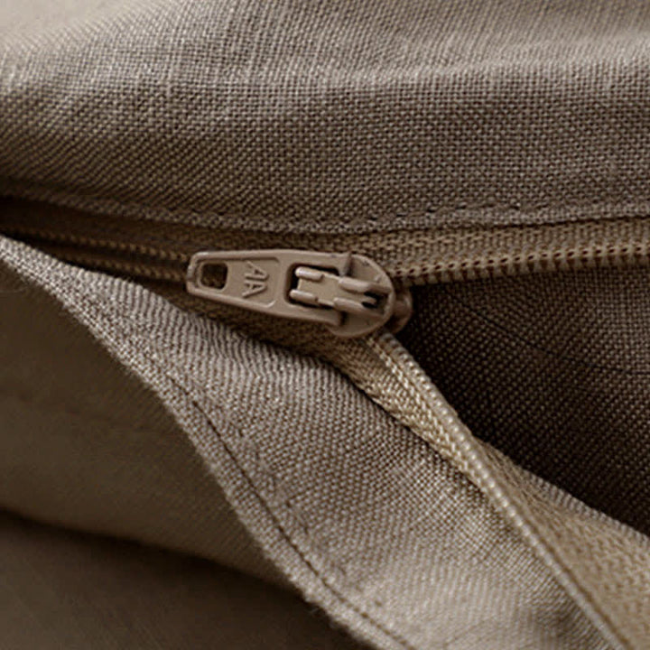 Buddha Stones Damenhose, einfarbig, mit Knopfleiste vorne, elastischem Rücken und Taschen - image 17