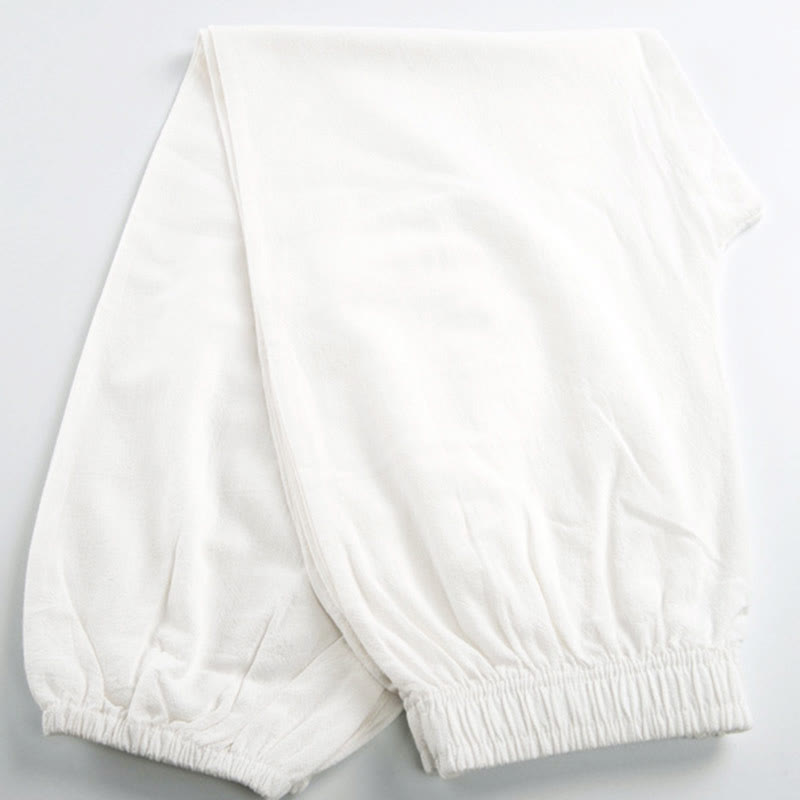 Buddha Stones Sommer-Unisex-Hose mit elastischem Bund und Taschen, einfarbig, für Tai Chi und Qigong - image 8