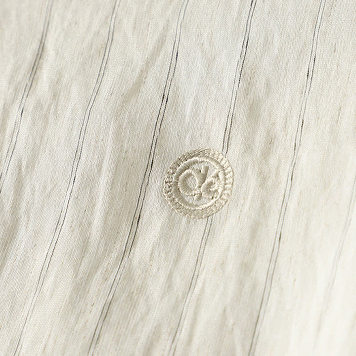 Buddha Stones Lässiges, minimalistisches, einfarbiges Langarmhemd für Damen mit Knopfleiste – Sommerlich - image 8