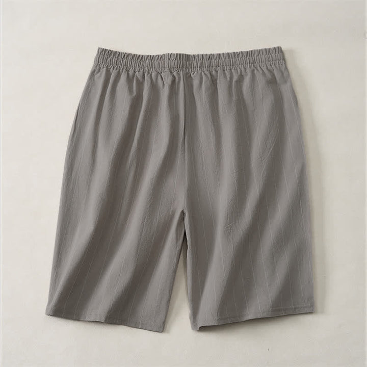 Buddha Stones Lässige, gestreifte Herren-Shorts mit Kordelzug und Taschen für den Sommer - image 15