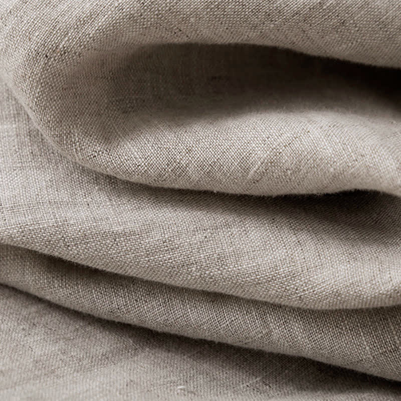 Buddha Stones Lässige, minimalistische Sommerhose mit Knopfleiste, einfarbig, knöchelhoch, weites Bein, mit Tasche - image 19
