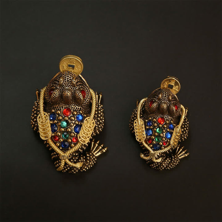 Buddha Stones Geldfrosch aus Messing mit drei Beinen – Symbol für Reichtum und Glück - image 13