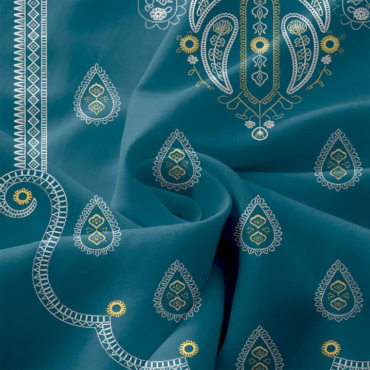 Buddha Stones Lässiges Sommerkleid im Boho-Stil mit Paisley-Medaillonmuster, ärmellos, Midi-Länge und Taschen - image 3