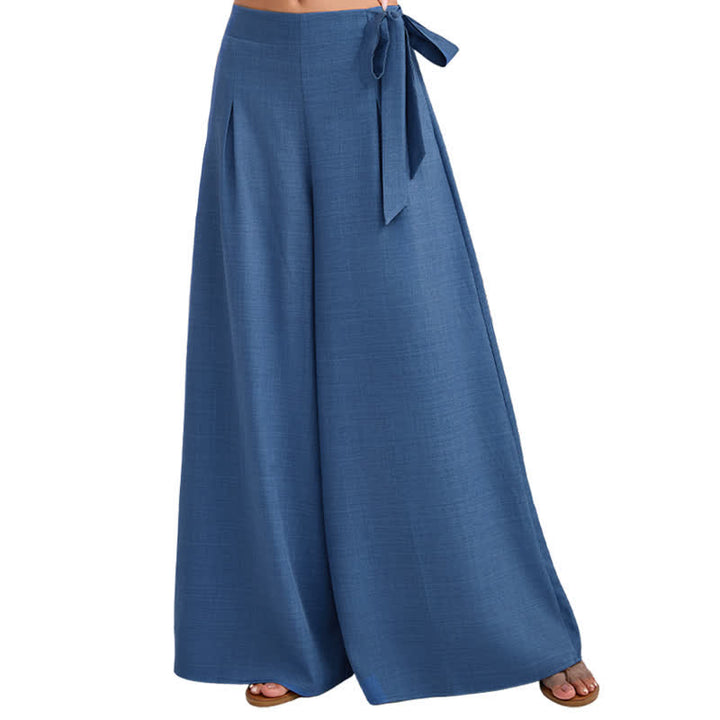 Buddha Stones Frühlings-Freizeithose im Retro-Stil mit Kordelzug, weitem Bein und Taschen - image 5