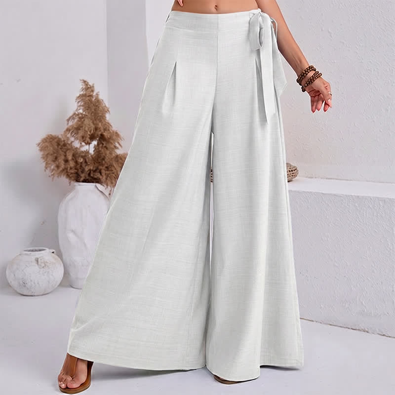Buddha Stones Frühlings-Freizeithose im Retro-Stil mit Kordelzug, weitem Bein und Taschen - image 17