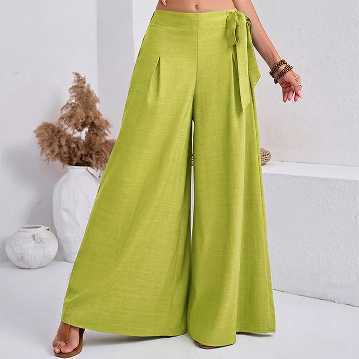 Buddha Stones Frühlings-Freizeithose im Retro-Stil mit Kordelzug, weitem Bein und Taschen - image 11